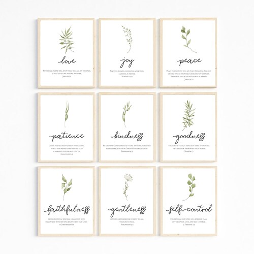 Fruit of the Spirit Wall Art Gifts for Her Under 20 Etsy