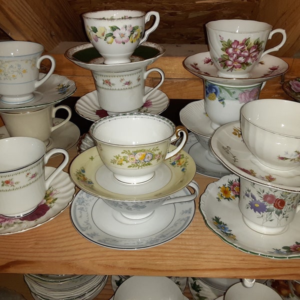 Tea Party Plates and Cups Etsy