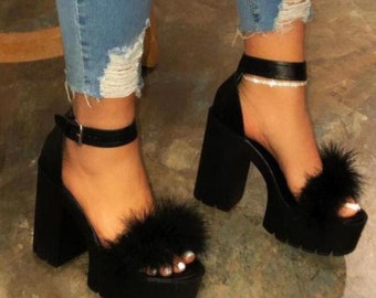 cute chunky heels