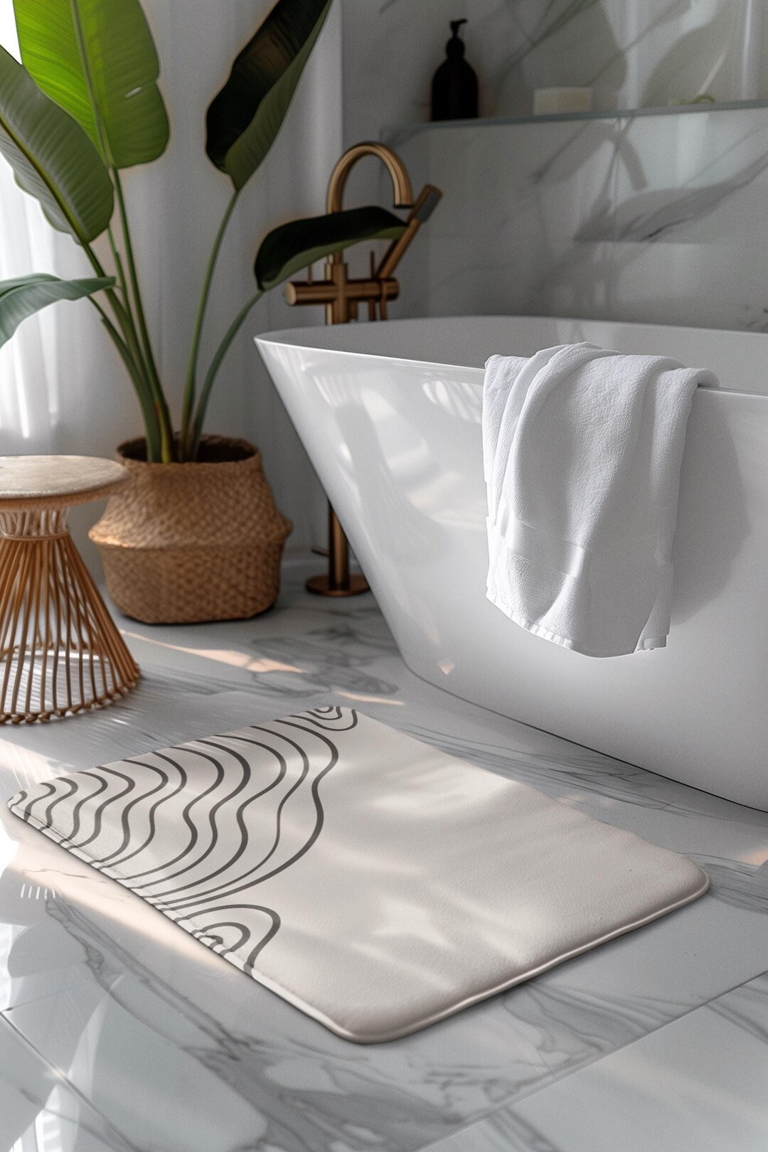 Earthy Tone Bath Mat Accessories photo