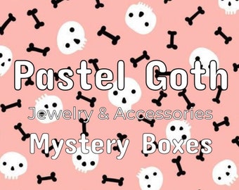 Pastel Goth Jewelry Mystery Bundle. | Mystery Jewelry Box. | Self Care Gift Box.