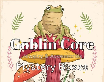 Paquetes misteriosos de Goblincore / Paquete de regalo de cuidado personal / Inmersión de la suerte SORPRESA / Caja misteriosa de joyería.