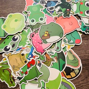 Cute Frog Stickers | Cartoon Frog Stickers | Sticker Mystery Box | Sticker Grab Bag | Sticker Pack | Cottage Core Stickers | Frog Stickers