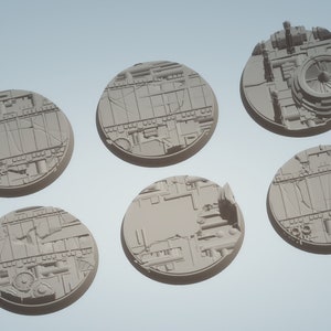 6 x 40mm "District Feudis" Industrial Resin Bases