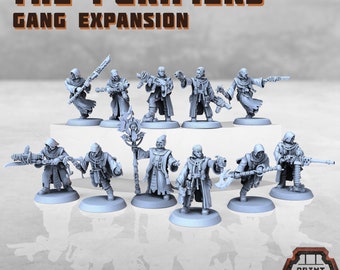The Purifiers, Zealot Gang (Expansion Kit) - 28mm "heroic" Sci-Fi Resin Miniatures