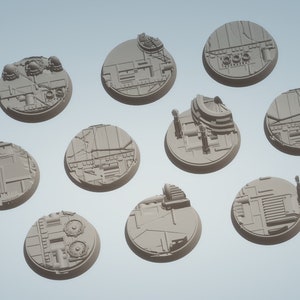 10 x 28mm "District Feudis" Industrial Resin Bases