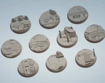10 x 28mm "District Feudis" Industrial Resin Bases