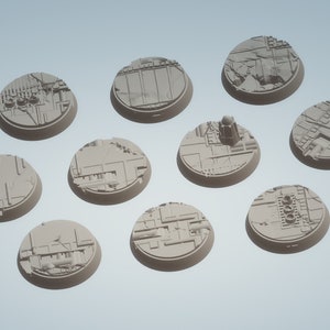 10 x 25mm "District Feudis" Industrial Resin Bases