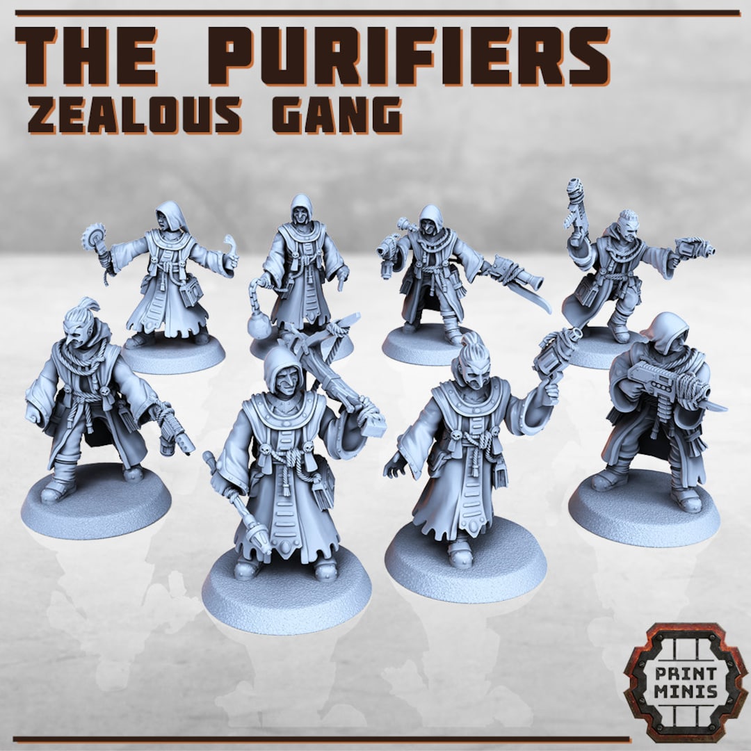 The Purifiers Zealot Gang 28mm heroic Sci-fi