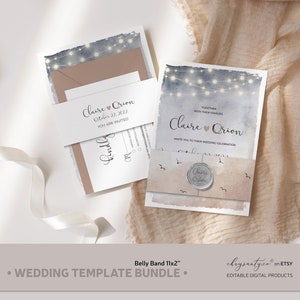 Invitation 5x7”
Belly Band 11x2” +optional back side