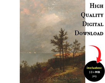 John Frederick Kensett “Gathering Storm on Long Island Sound” Digital Art Download, High Resolution files10MB JPG, Digital file, Wallpaper