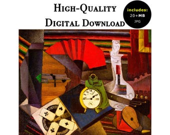 The Alarm Clock by Diego Rivera 1914, 20MB High Resolution file JPG, Digital file, Wallpaper