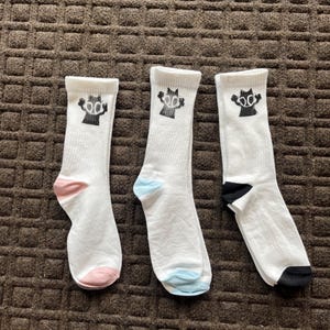 Hand Printed Chaos Cat Socks