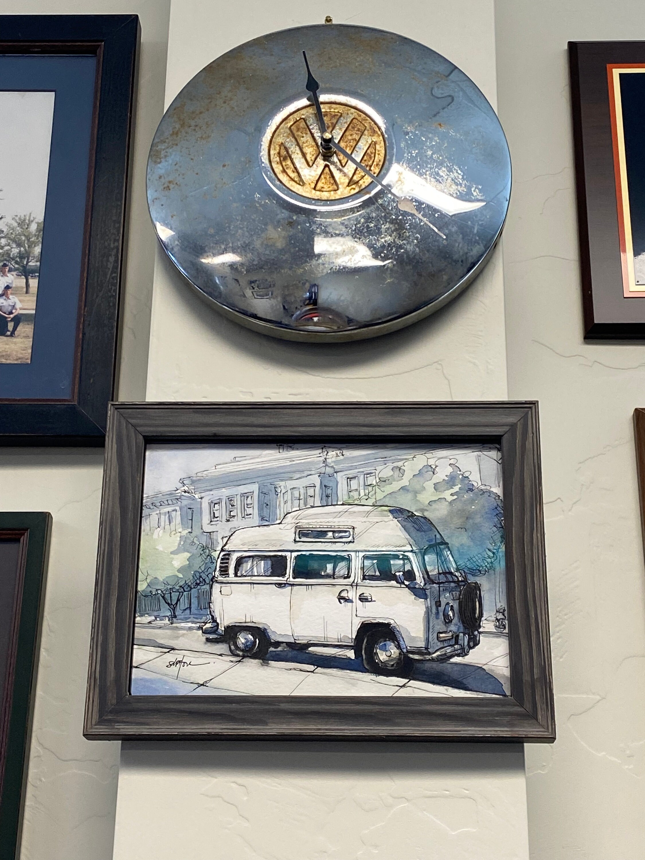 VW Hubcap Clock Etsy