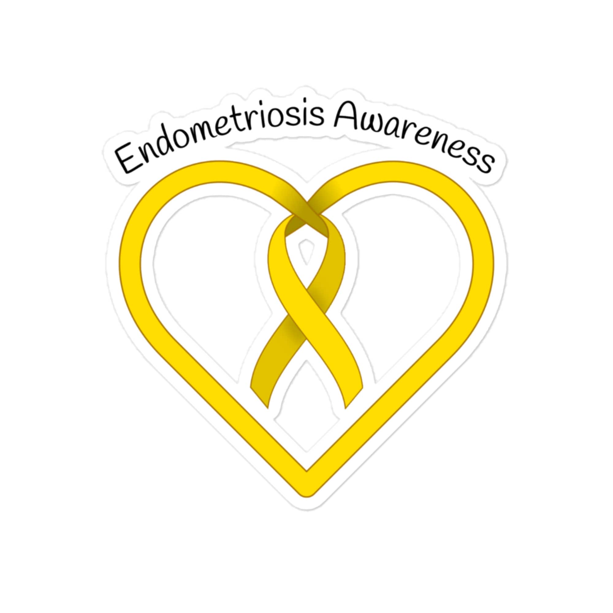 Endometriosis Awareness Sticker, Endo Strong, Endo Warrior, Chronic Illness, Spoonie Sticker, PCOS, Yellow Ribbon, One in Ten