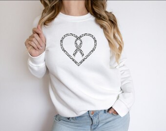Zebra Ribbon Awareness Sweatshirt, Ehlers Danlos Syndrome Shirt, Chronic Illness Awareness Shirt, Invisible Illness Awareness Shirt, Rare