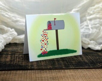 Happy Mail greeting card - love note - anniversary - friendship card