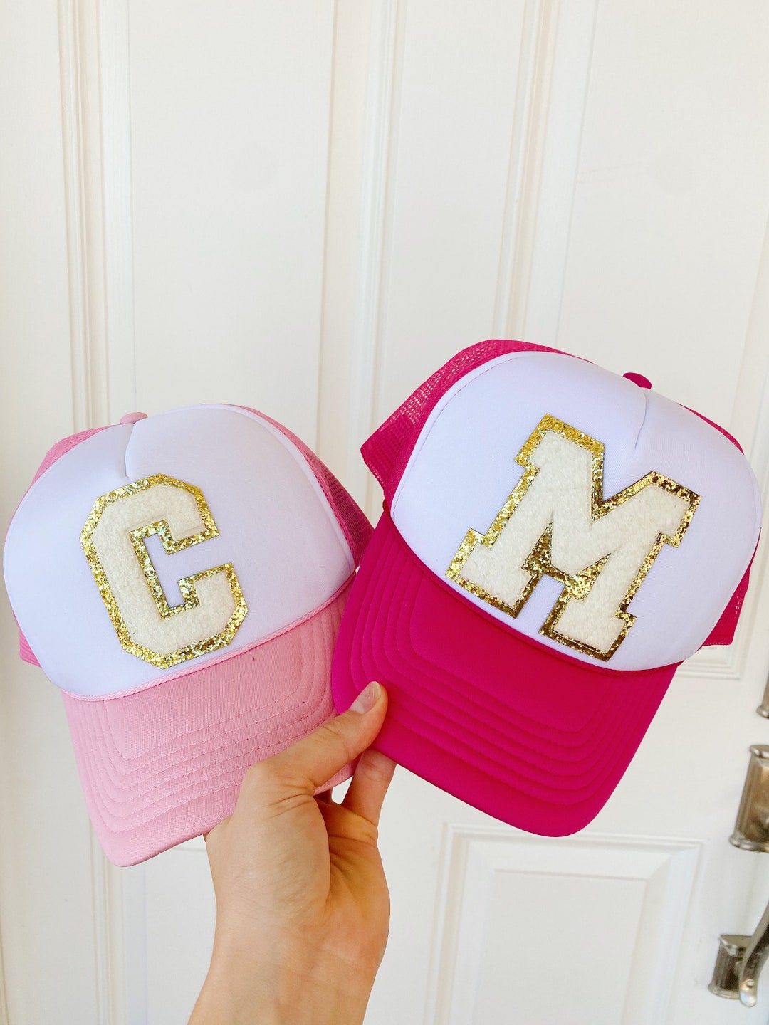 chenille-letter-patch-trucker-hat-custom-etsy