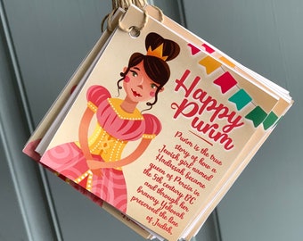 Purim Gift Tag Printables | Mishloach Manot Food Bag Tags (PDF Download)