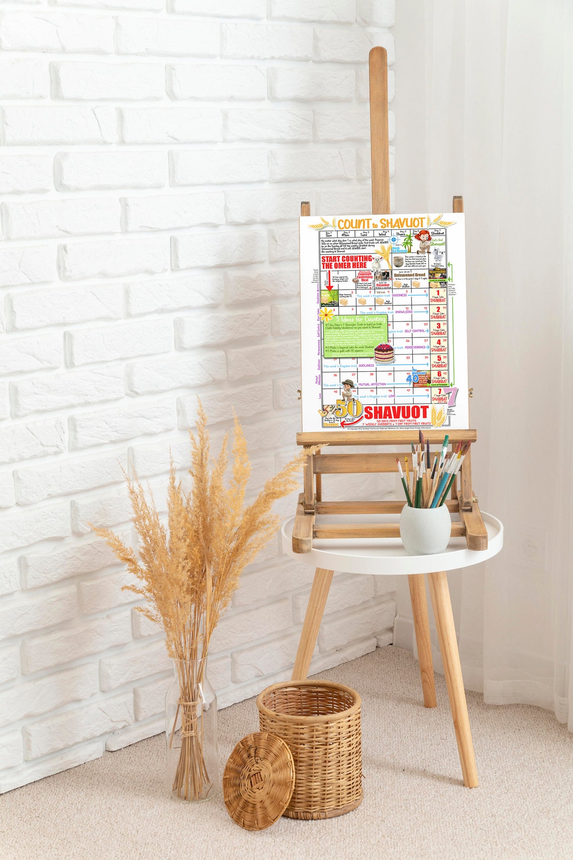 Colorful Interactive Omer Counter Poster for Your Fridge Etsy Canada