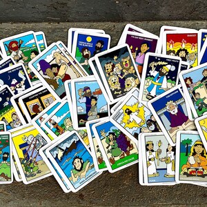 A Bible Story Card Game for the Whole Family, Go Match Biblical Feast Matching Card Game with Hand-drawn Charactures and Cartoons image 7