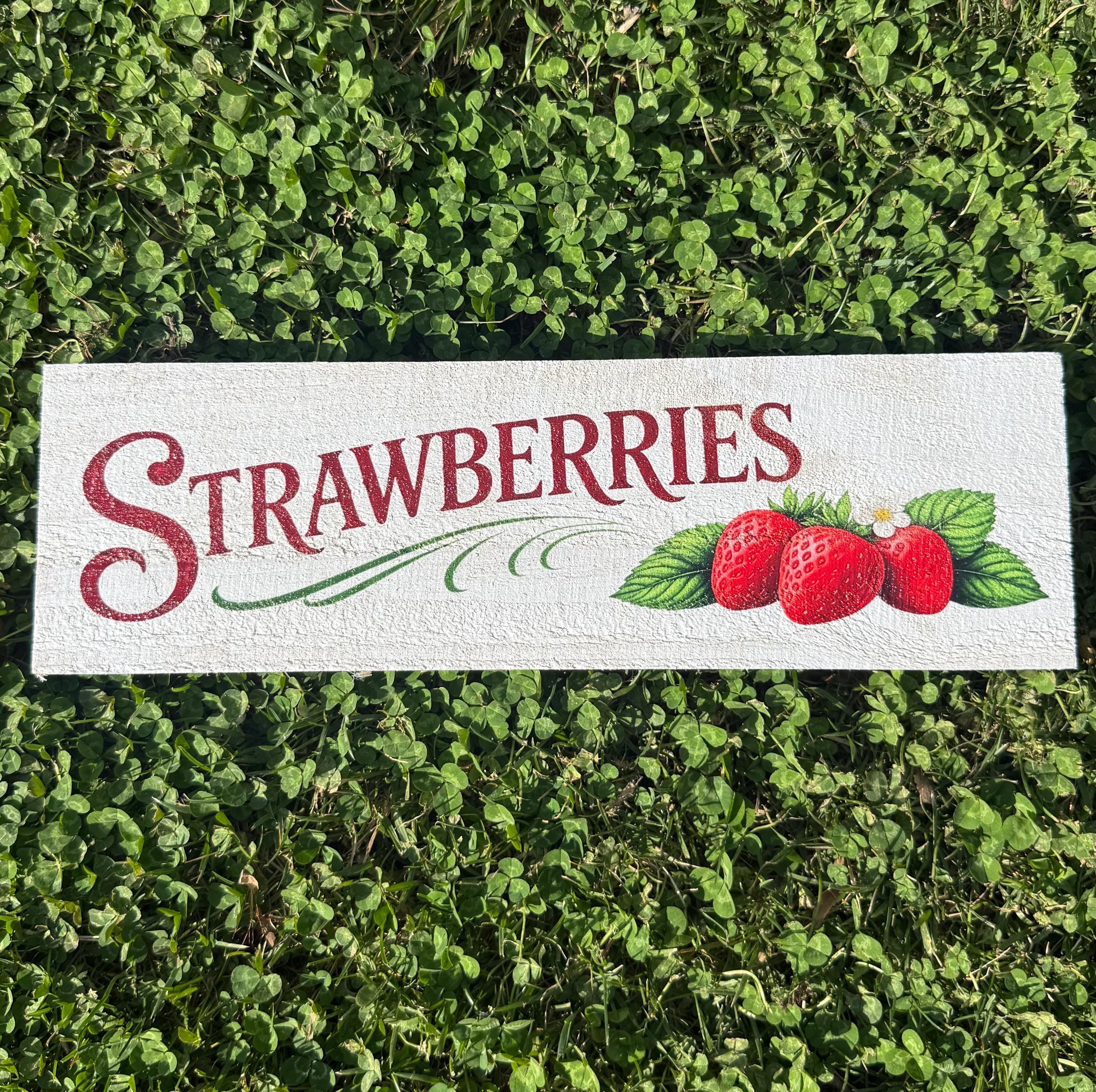 Rustic Strawberry Sign Farmhouse Berry Garden Signs | Raspberry, Strawberry, Blueberry ...