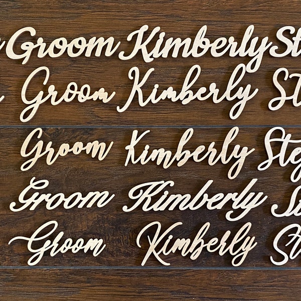 Custom Wooden Place Names | Wedding Place Setting | Wood Place Card | Wedding Table Décor | Wedding Favor | Wedding Placecards | Party Decor