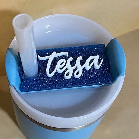 Personalized Tumbler Name Plate, Glitter Stanley Name Plate