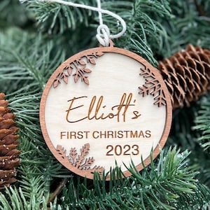 Personalized Baby's First Christmas Ornament! Custom Name & Year - Perfect Newborn Baby Gift