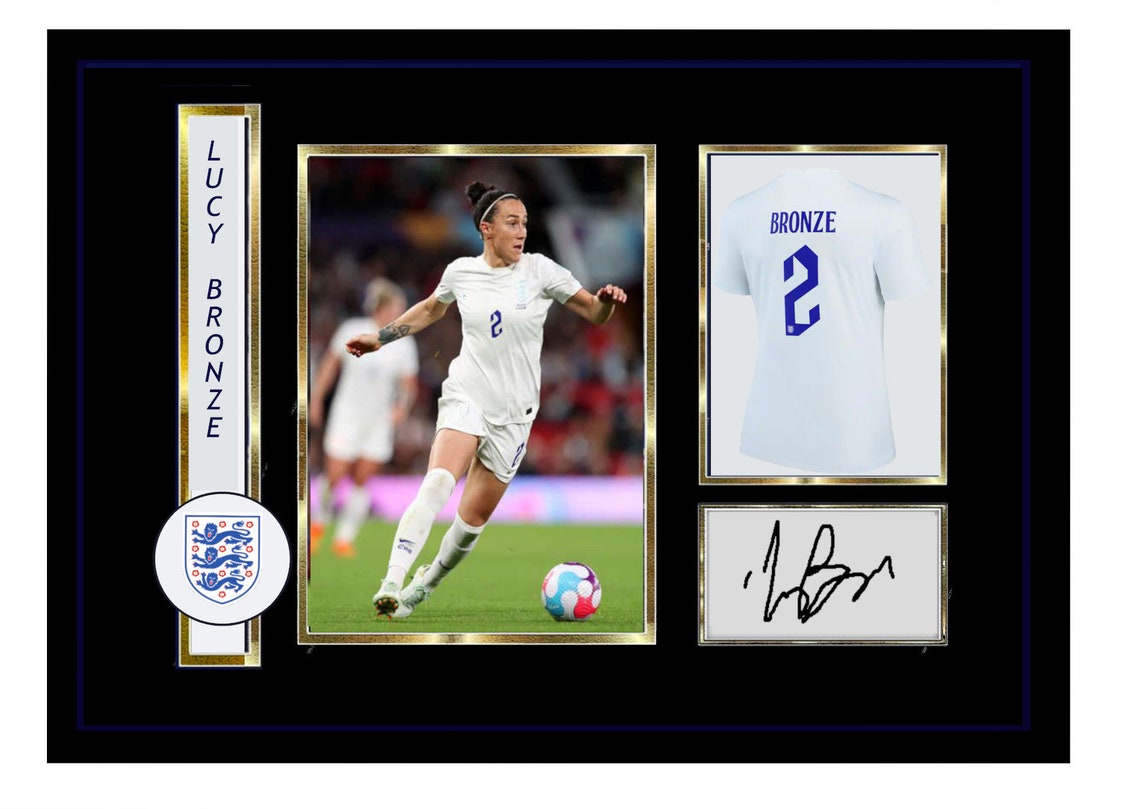 LUCY BRONZE ENGLAND Womens Football Signed Framed A4 Tribute Etsy