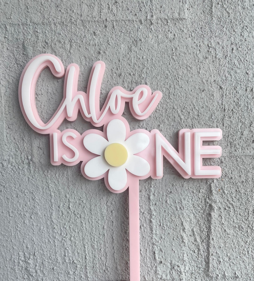 First Birthday Daisy Cake Topper Double Layered Cake Topper - Etsy