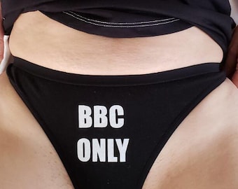 BBC Only Hotwife Thong Cuckold Lingerie QoS Queen of Spades Screen Printed with Many Color Options