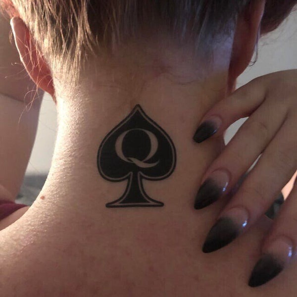 Queen of Spades Temporary Tattoo Set for QoS - 3 Sheets - 27 Piece SpadesCastle Cuck
