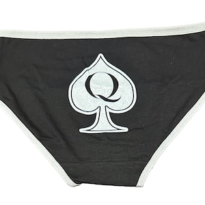 Queen of Spades Bikini Panty with Large Queen of Spades Symbol on the back for QoS