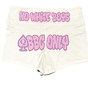 Nur Schwarze Shorts ohne weiße Jungs - Booty Shorts Lifestyle Yoga Shorts Strumpfhose für QoS Pik Queen