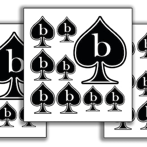 27pc Temporary Tattoo beta of Spades for Cuckold Cuck boS