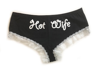 Hot Wife Bikini Panty with Lace Trim