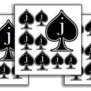 27pc Temporary Tattoo jack of Spades Cuckold Cuck joS