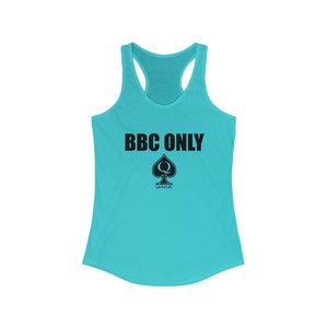 BBC Only Racerback Tank with QoS Symbol for Queen of Spades by SpadesCastle with Color Options, Hotwife Gift Idea