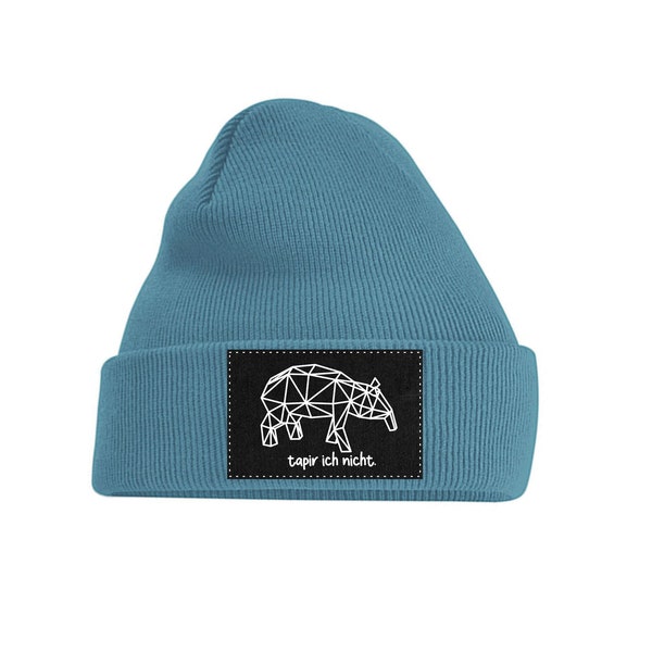 Beanie hat Airforce blue various motifs