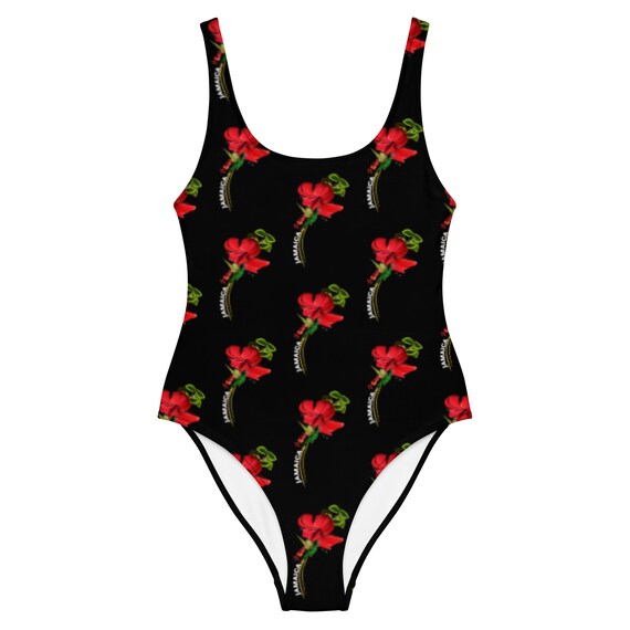 Jamaica Hibiscus Onepiece Swimsuit Etsy