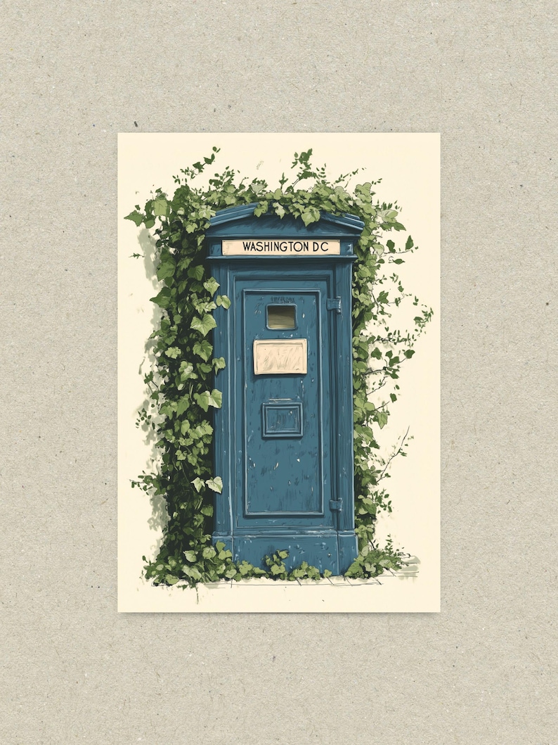 Cartão postal de Washington DC / Caixa de correio azul de DC imagem 1