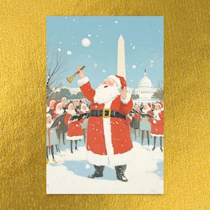 Cartão postal de Natal de Washington DC / Canções de Natal monumentais