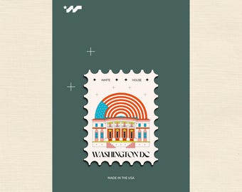 Ímã de geladeira da Casa Branca, presente e lembrança de Washington DC, decoração magnética durável e à prova de intempéries, presente de viagem para os EUA
