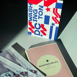 Modern Washington DC Postcard, W-Star Logo Design, Bold Patriotic Souvenir, Stylish Washington DC Collectible, Minimalist USA Travel Gift
