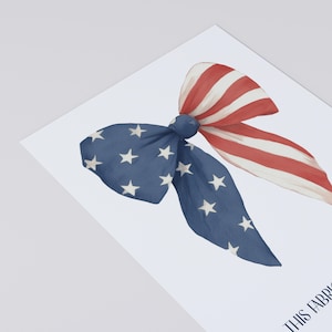 Cartolina con papillon e bandiera americana, biglietto di auguri per il 4 luglio, cartolina per il 4 luglio, Memorial Day, Veterans Day, biglietto per il Giorno dell'Indipendenza