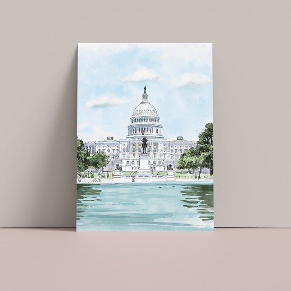 Washington DC Postcard / US Capitol Building