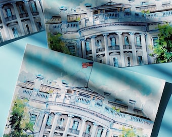 Washington DC Postcard / A Presidential Postcard