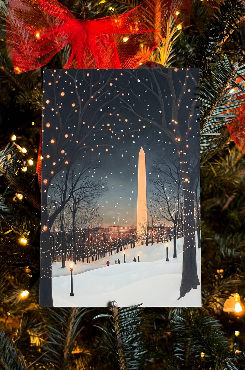 Carte postale des fêtes de Washington DC/Lueur festive à Washington DC image 3