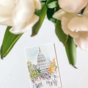 Washington DC Postcard, A Capitol Spring, Washington DC Art, Unique Washington DC Gift And Souvenir, 4x6 Greeting Card